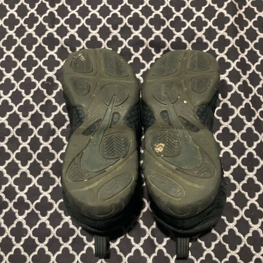 Nike Air 2014 Foamposite Black Anthracite Little Posite One GS Sz 7Y 644791-003